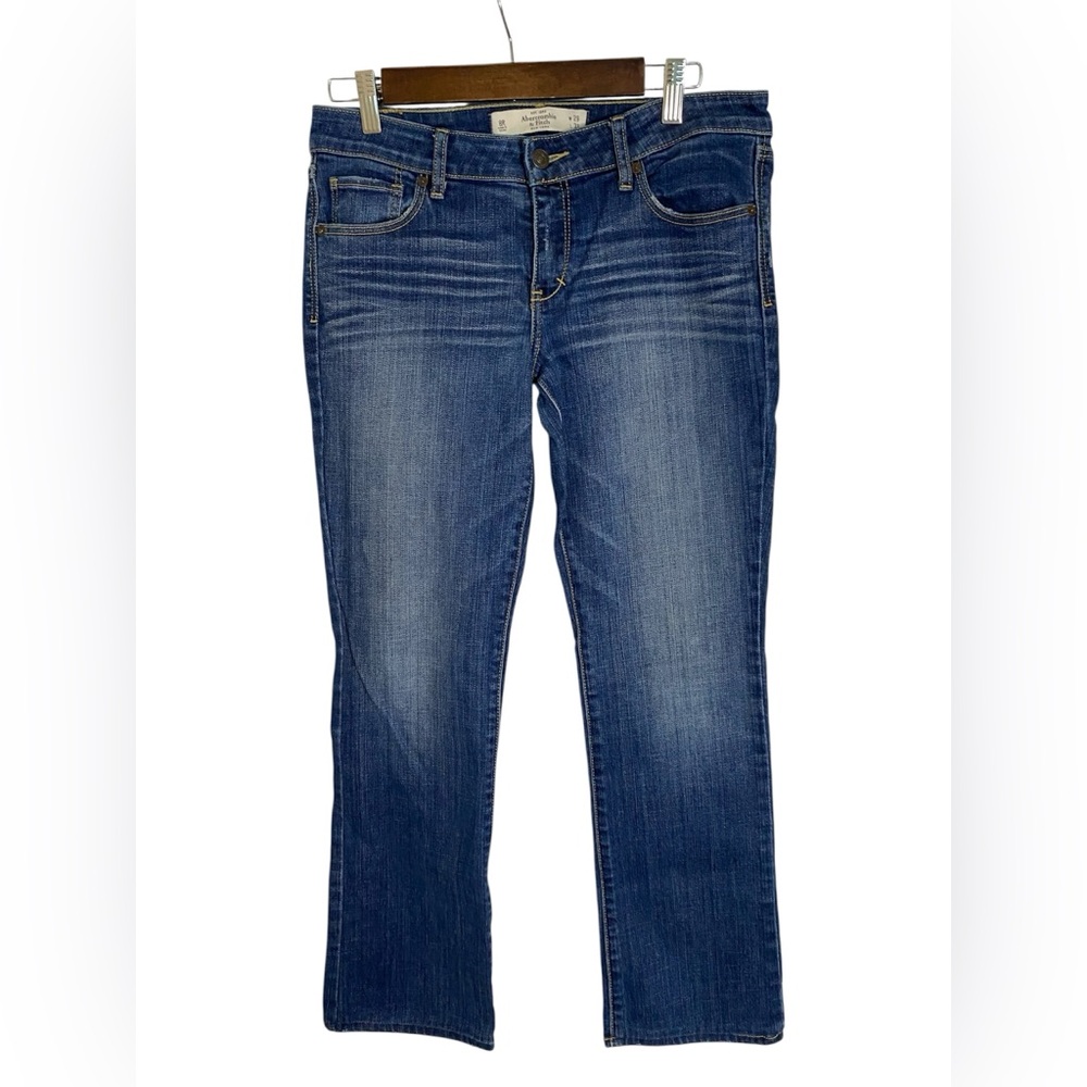 Abercrombie & Fitch Low Rise Boot Cut Jeans Y2K Distressed Look Size 29